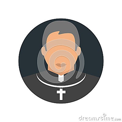 Priest icon vector sign and symbol isolated on white background, Priest logo concept Vector Illustration