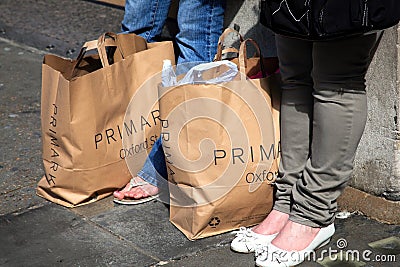 Primark shopping bags Editorial Stock Photo
