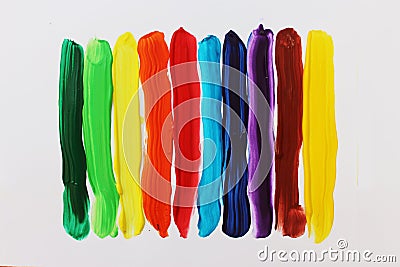 Primary colors. Beautiful bright watercolor stripes. Abstract background. photo Stock Photo