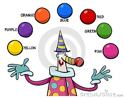 Primary colors educational activity Vector Illustration