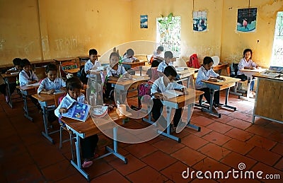 Primary pupil in school time Editorial Stock Photo