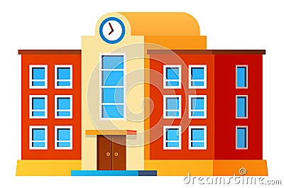 Primary school - modern flat design style single isolated image Vector Illustration
