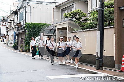 Primary school student in Japan Editorial Stock Photo