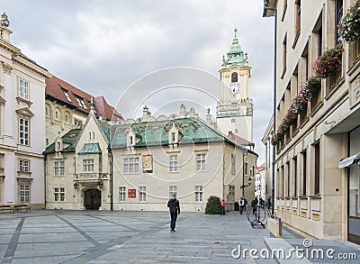 Primates Square in Bratislava, Slovakia Editorial Stock Photo