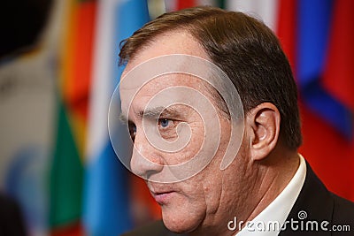 Prime Minister of the Kingdom of Sweden Stefan Lofven Editorial Stock Photo