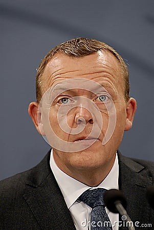 PRIME MINISTER LARS LOKKE RASMUSSEN _BEDRE BALANCE Editorial Stock Photo