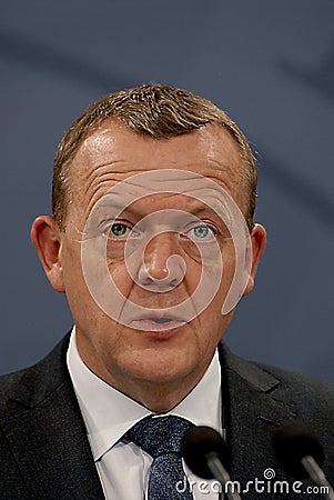 PRIME MINISTER LARS LOKKE RASMUSSEN _BEDRE BALANCE Editorial Stock Photo