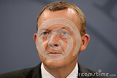 PRIME MINISTER LARS LOKKE RASMUSSEN _BEDRE BALANCE Editorial Stock Photo