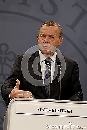 PRIME MINISTER LARS LOKKE RASMUSSEN _BEDRE BALANCE Editorial Stock Photo