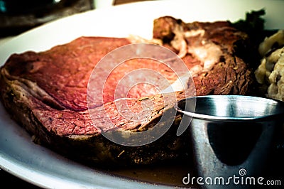 Prime Rib Steak Stock Photo