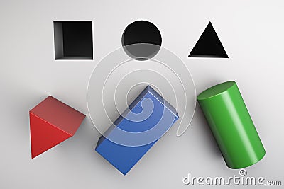 A primitive puzzle for testing cognitive functions Stock Photo