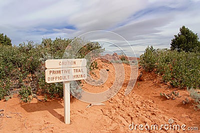 Primitive Trail at Arches National Park Stock Photo