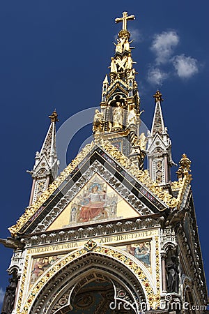 The Prince Albert memorial in Hyde park, London. Stock Photo