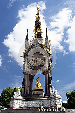 The Prince Albert memorial in Hyde park, London. Stock Photo