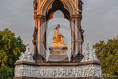 Prince Albert Memorial, Kensington, London Editorial Stock Photo