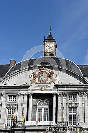 Detail of Prince-Bishop Palace, Liege, Walloon region of Belgium Stock Photo