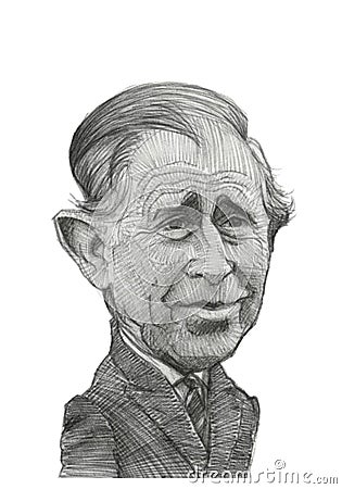Prince Charles Caricature Sketch Editorial Stock Photo