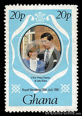 Prince Charles and Lady Diana, Royal Wedding Editorial Stock Photo