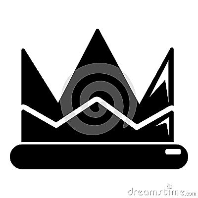 Prince crown icon, simple black style Vector Illustration