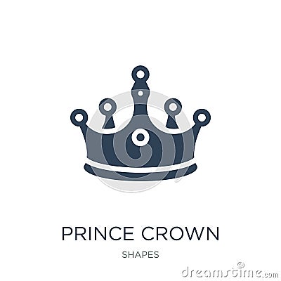 prince crown icon in trendy design style. prince crown icon isolated on white background. prince crown vector icon simple and Vector Illustration