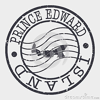 Prince Edward Island Canada Stamp Postal. A Map Silhouette Seal. Passport Round Design. Vector Icon Design Retro Travel. Vector Illustration