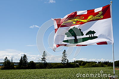 Prince Edward Island Flag - Canada Stock Photo