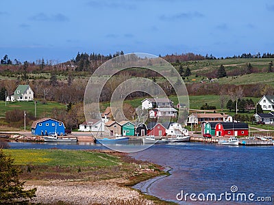 Prince-Edward-Island harbour fishing Stock Photo