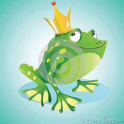 Prince frog Vector Illustration