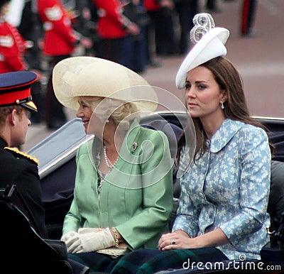 Prince Harry The Duchess of Cornwall & The Duchess of Cambridge Editorial Stock Photo