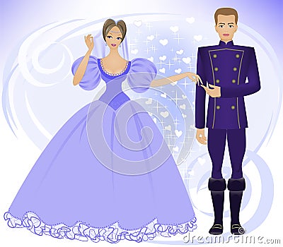Prince and Princess Vector Illustration