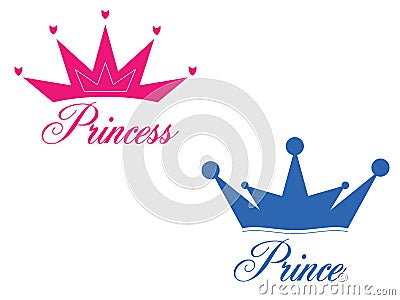 Prince and princess Vector Illustration