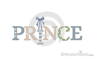 Prince Plywood Decoration Vector Illustration