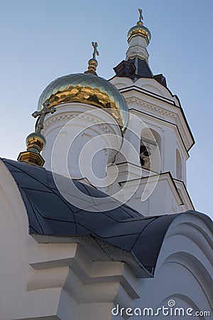 Prince Vladimir's Church in the city of Irkutsk Stock Photo