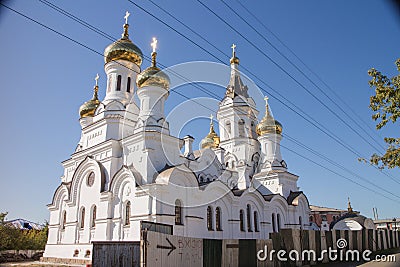 Prince Vladimir's Church in the city of Irkutsk Stock Photo