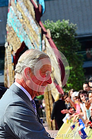 Prince of Wales visit to Auckland New Zealand Editorial Stock Photo