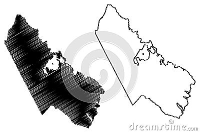 Prince William County, Commonwealth of Virginia U.S. county, United States of America, USA, U.S., US map vector illustration, Vector Illustration