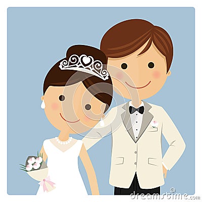 Princely style couple foreground for wedding invitation Stock Photo