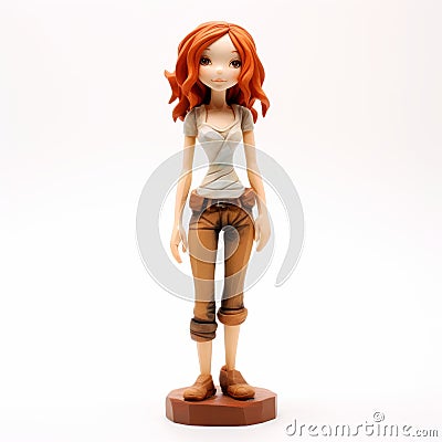 Highly Detailed Anime Girl Figurine From Animated Tv Series Stock Photo