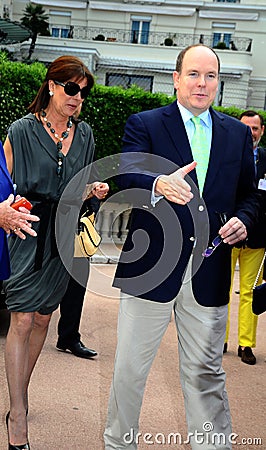 Princess Caroline of Hanover and Prince Albert II Editorial Stock Photo