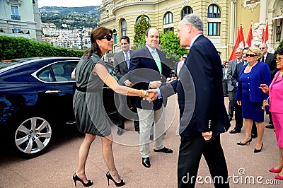 Princess Caroline of Hanover and Prince Albert II Editorial Stock Photo