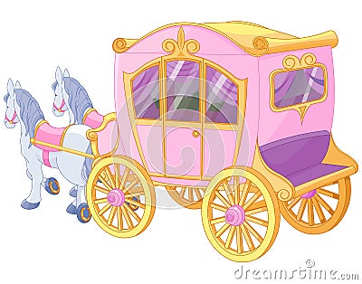 Princess Carriage Vector Illustration