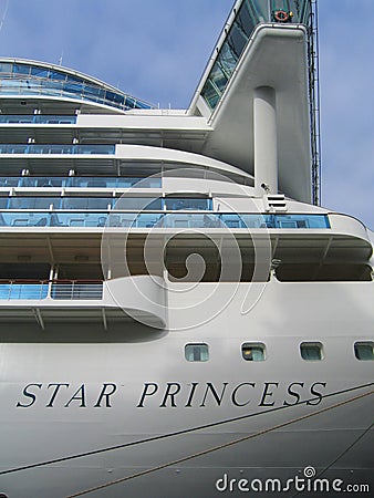 Princess cruise line ship docked in Port of Tallinn, Estonia Editorial Stock Photo