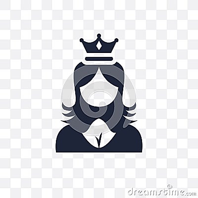 Princess face transparent icon. Princess face symbol design from Vector Illustration