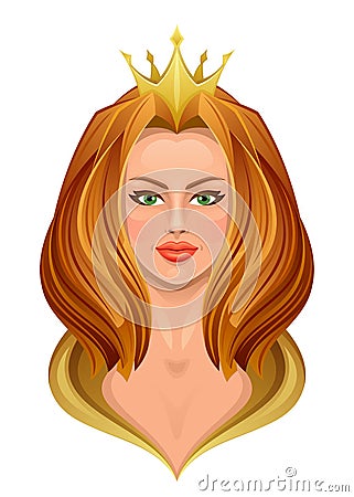Princess head Vector Illustration
