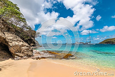 Princess Margaret beach, Bequia, St Vincent and the Grenadines Stock Photo
