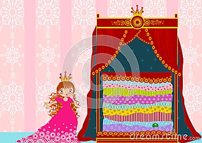 Princess and the pea Stock Photo