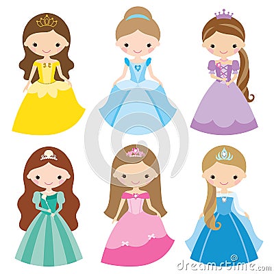 Princess Set Vector Illustration