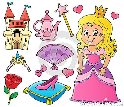 Princess topic set 1 Vector Illustration