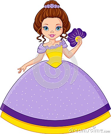 Princess Violet Vector Illustration