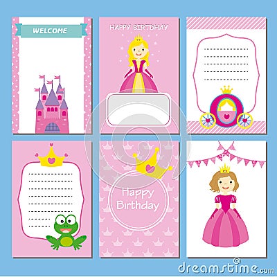 princesses set Vector Illustration